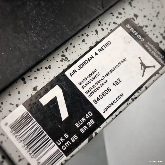Reps LUCY (nike) Jordan OG Cement White 840606-192 4 Air 0516